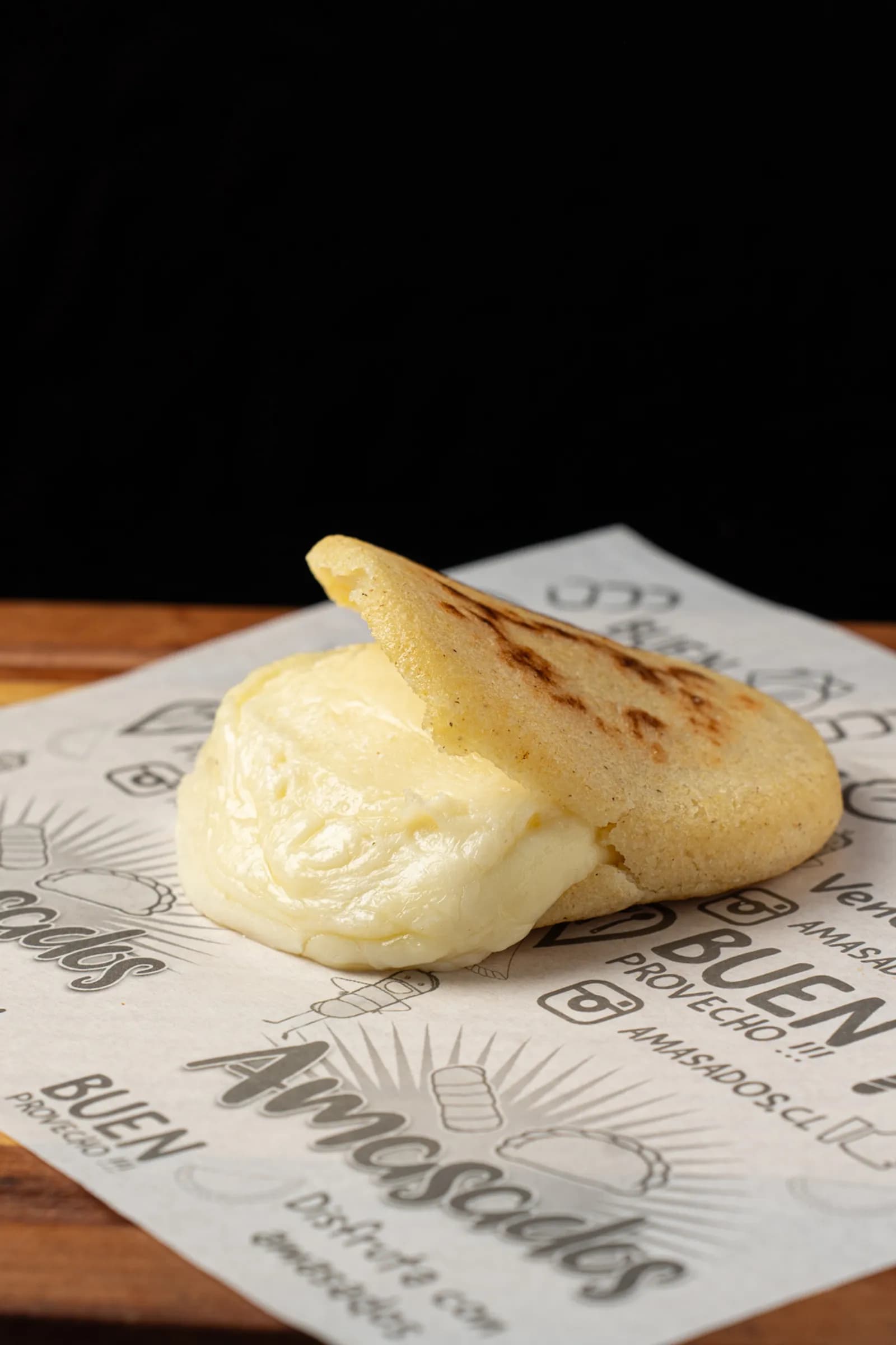 Arepa with queso de mano