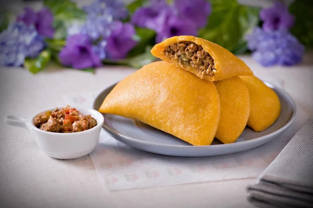 Venezuelan shredded meat empanada